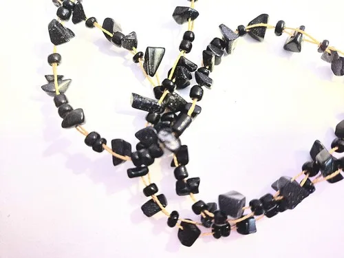 glass bead 3-tier necklace* image indicator(3)
