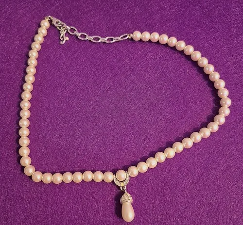 Vintage Faux Pearl Necklace - Bridal* thumbnail