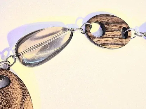 Mixed Media Wood & Metal Necklace* image indicator(3)