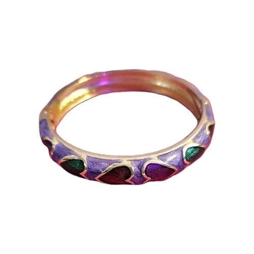 Purple Hinged Heart bracelet* thumbnail