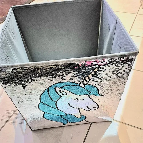 Unicorn Sequin Magic storage box with Reversible Sequins* thumbnail