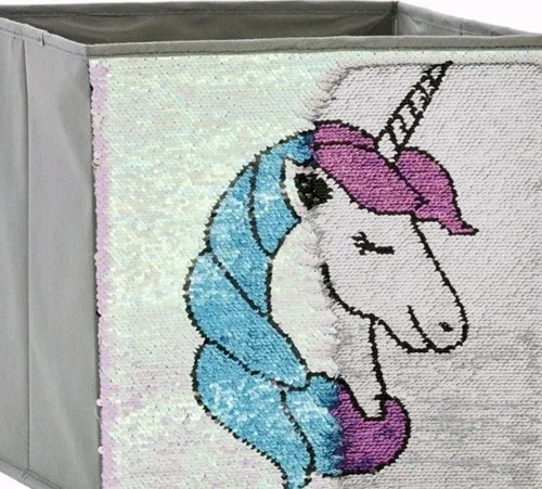 Unicorn Sequin Magic storage box with Reversible Sequins* image indicator(4)