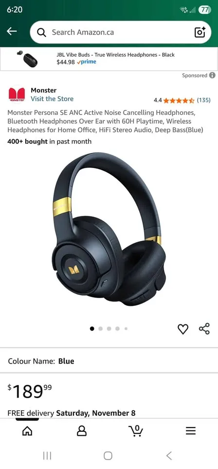 Monster Persona Se Anc. Wireless headphones image indicator(9)