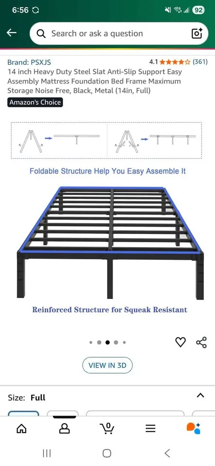 FULL metal Bed Frame image indicator(2)