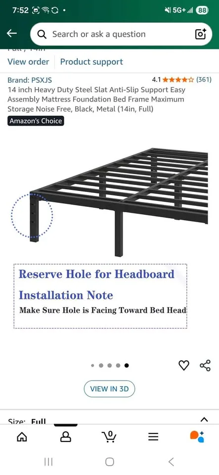 FULL metal Bed Frame image indicator(3)