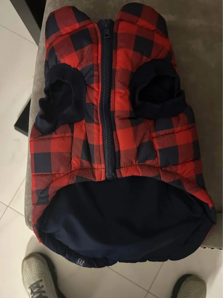 GAP Red and Black Plaid Dog Jacket image indicator(2)