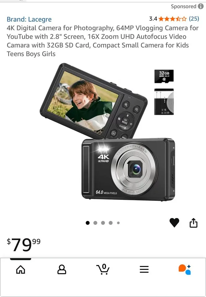 Digital Camera 4K - 64MP image indicator(5)