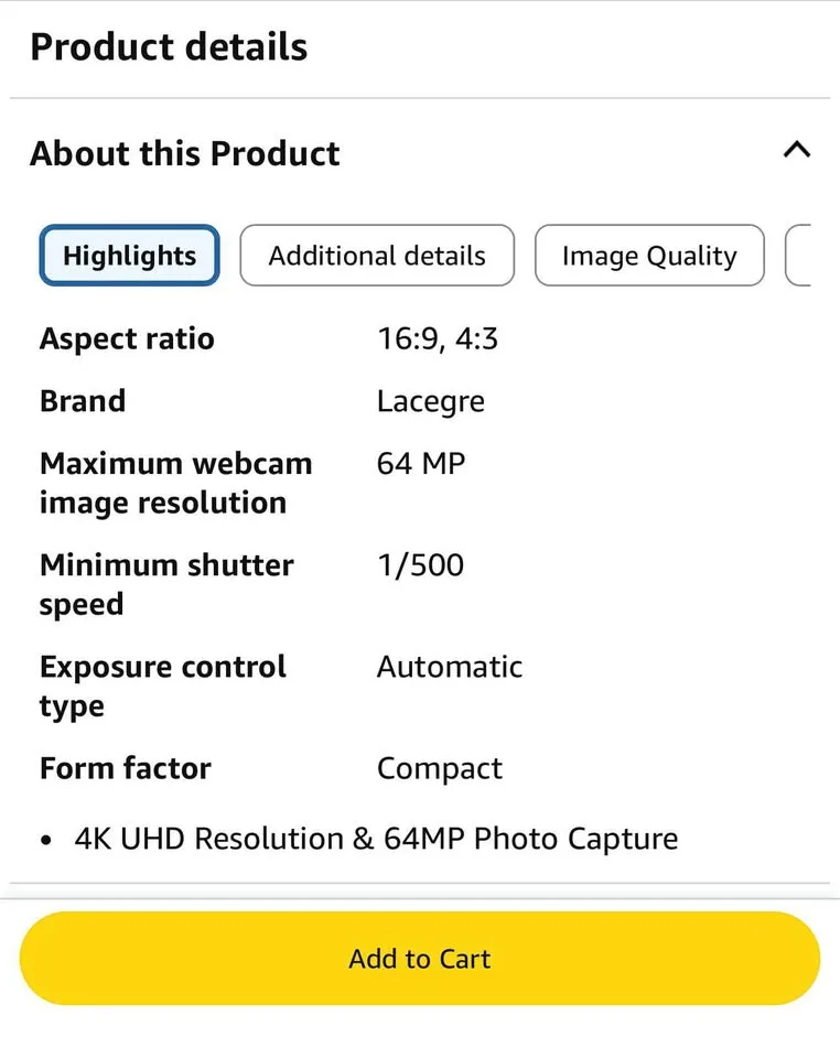 Digital Camera 4K - 64MP image indicator(6)