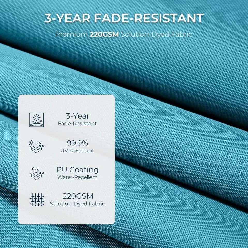 HOMSHADE 13-ft Double-Sided Patio Umbrella w/ Solar LED image indicator(5)