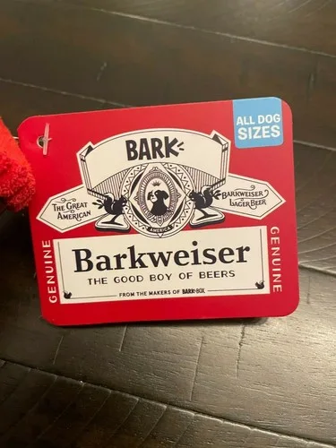 BRAND NEW W/TAGS Bark Box Barkweiser Bottle Soft Dog Toy M/L image indicator(4)