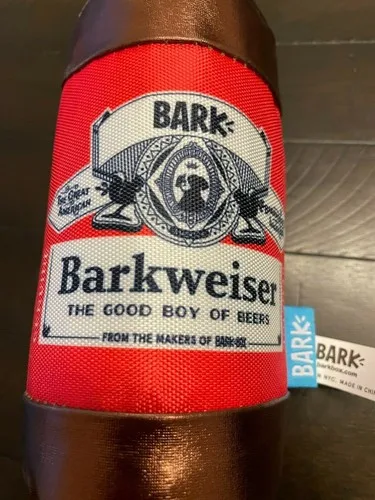 BRAND NEW W/TAGS Bark Box Barkweiser Bottle Soft Dog Toy M/L image indicator(5)