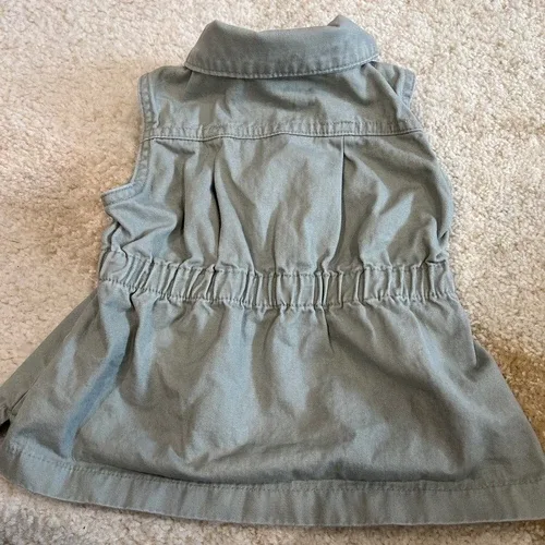 Aspen 24M Girls Green with Pink String Vest image indicator(3)