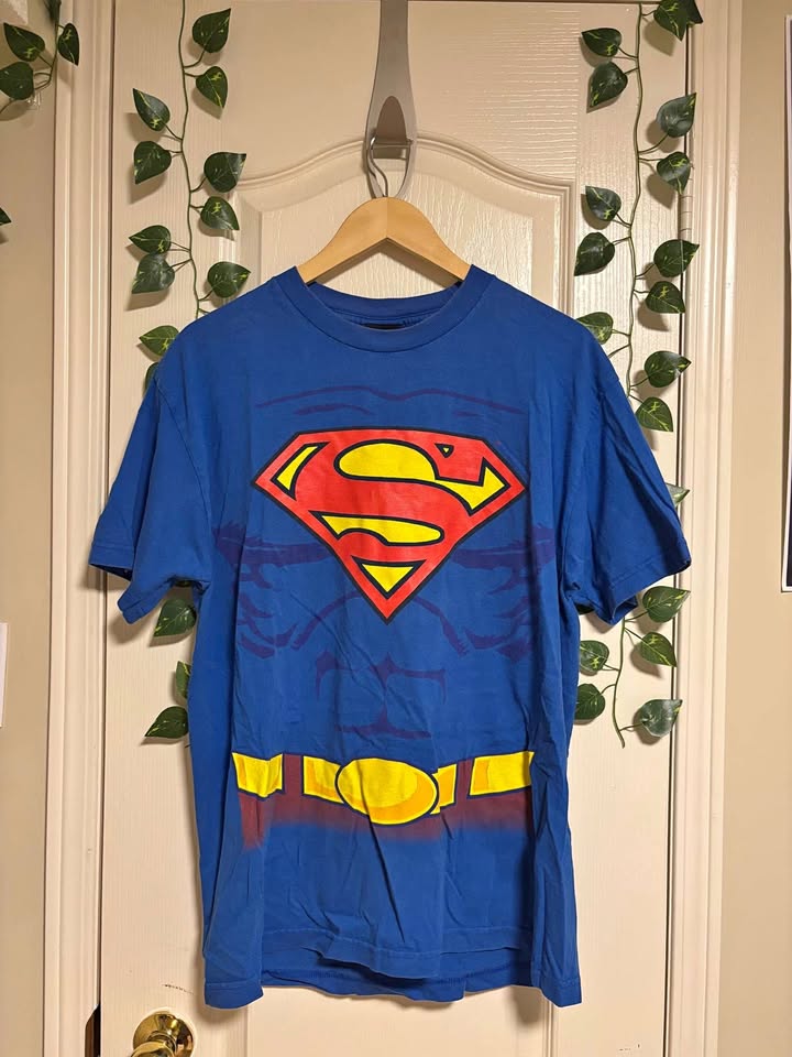 Vintage Superman Logo Shirt DC Comics promo tee