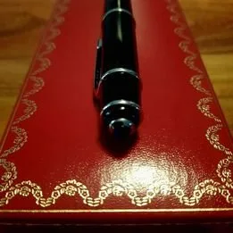 CARTIER DIABOLO Fountain pen Platinum NEVER INKED Perfect Christ image indicator(7)