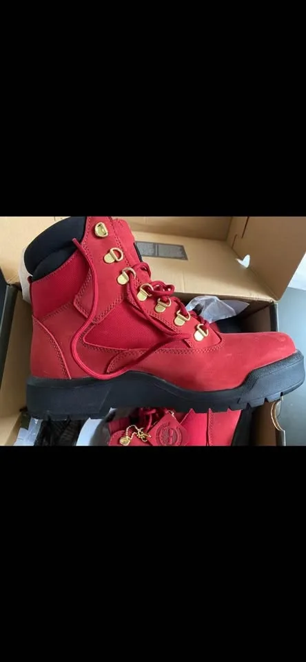 Red Timberland Boots image indicator(4)