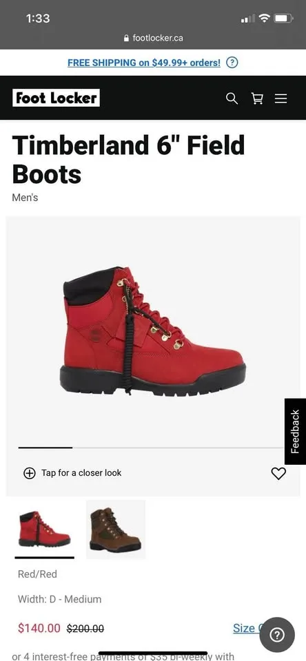 Red Timberland Boots image indicator(7)
