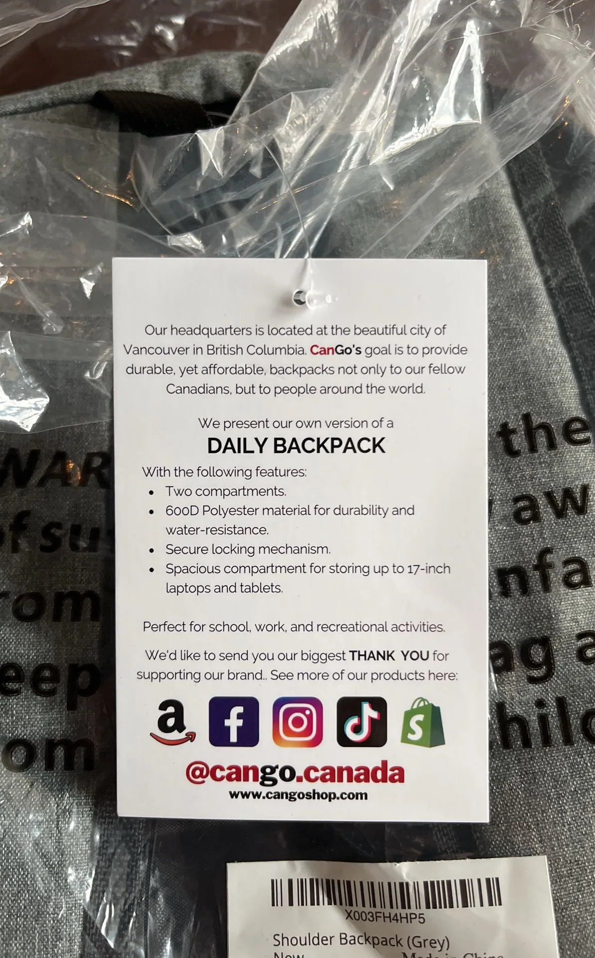 Backpack - Gray image indicator(4)