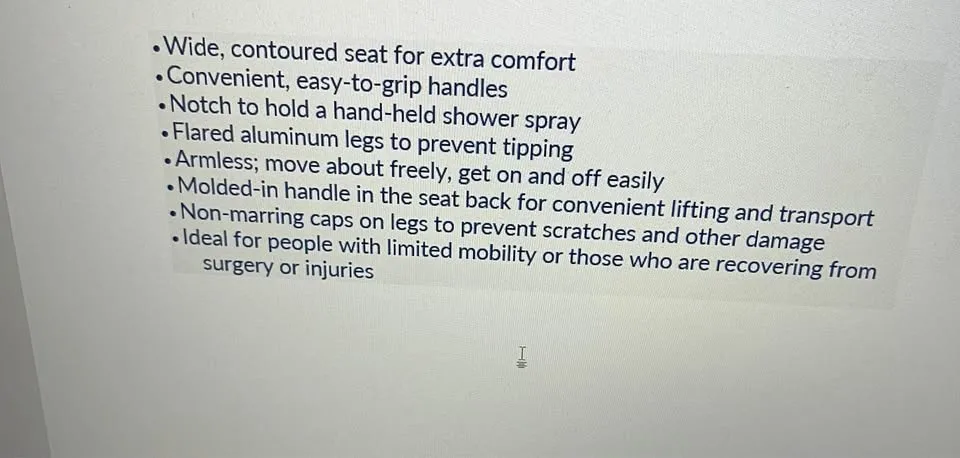 NWT Equate black bath and shower seat with back. Holds up to 35 image indicator(7)