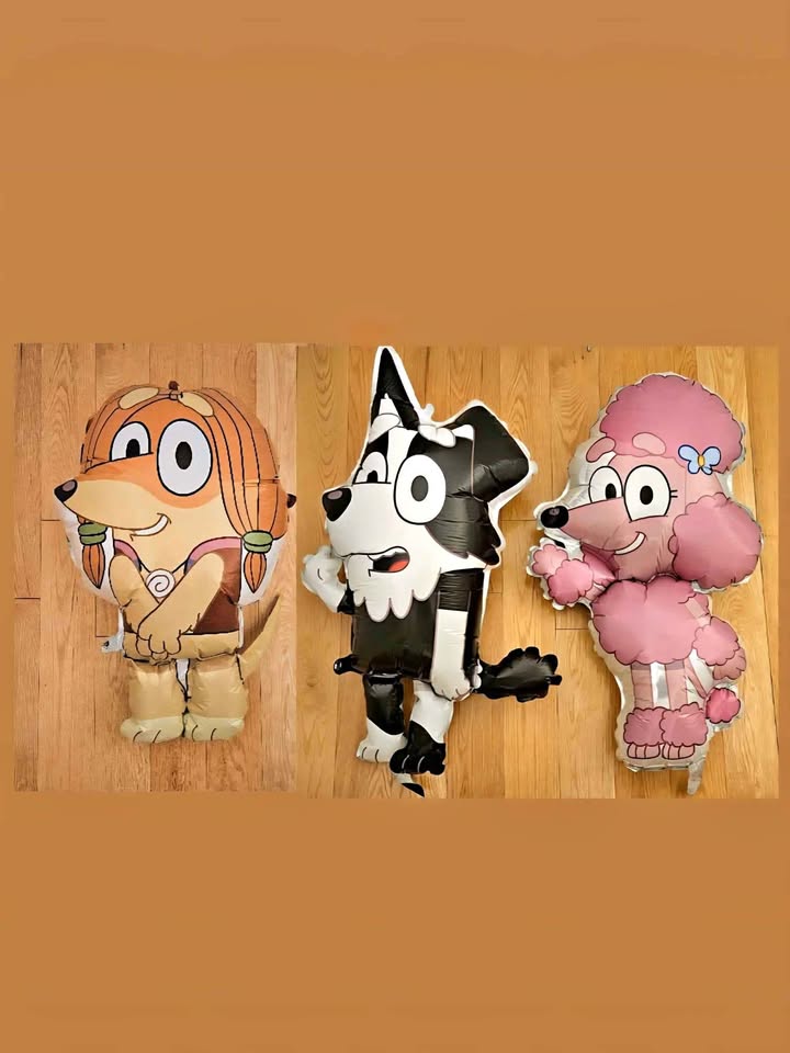 Bluey Foil Balloons (Pack of 3 - Friends) Coco, Indy, McKenzie