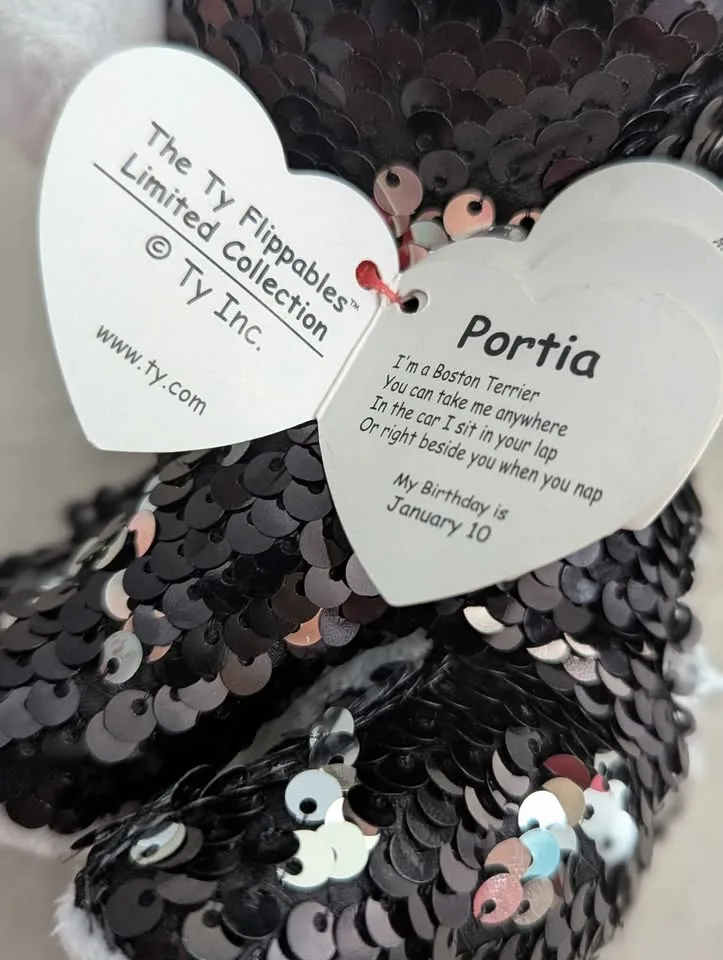 New Ty flippables beanie boo Boston terrier image indicator(3)