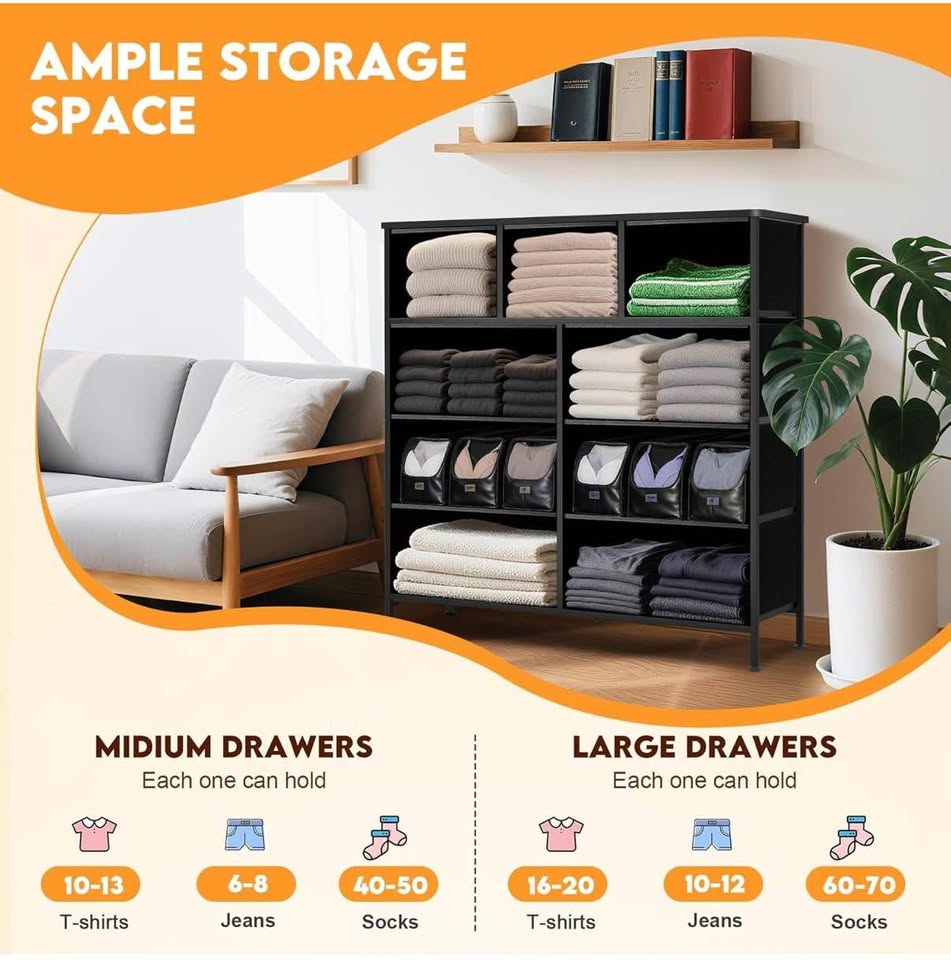 Dresser for Bedroom with 9 Drawers - photo 4