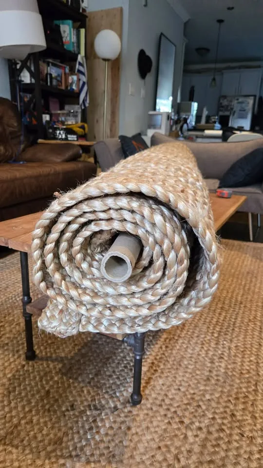 Braided jute rug - High Quality thumbnail