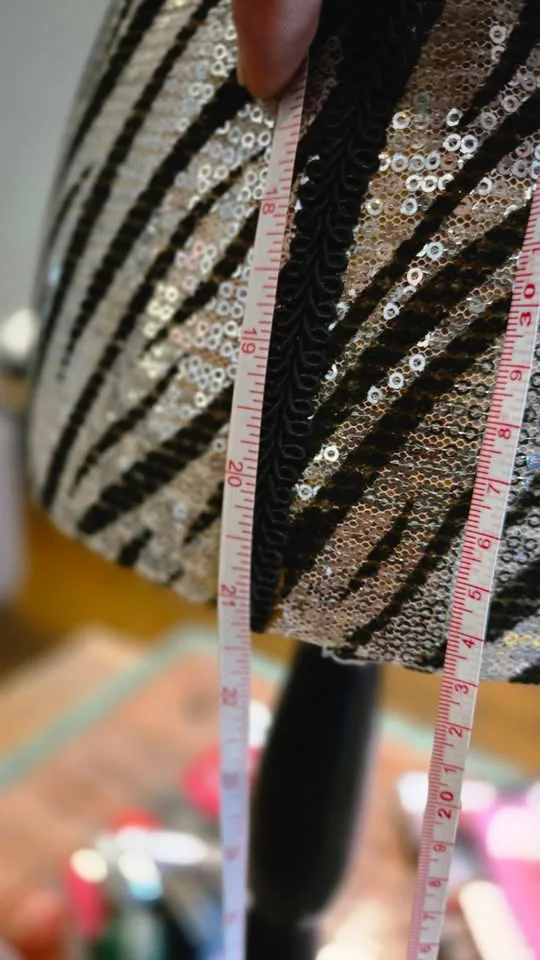 Sequin Zebra Print Mannequin Dress Form image indicator(6)