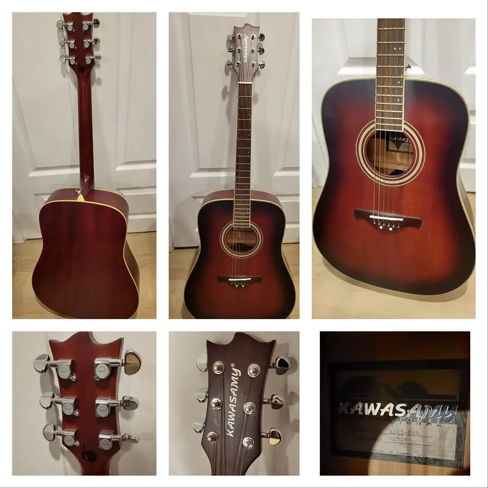 $180 Kawasamy Dreadnaught Acoustic Guitar thumbnail