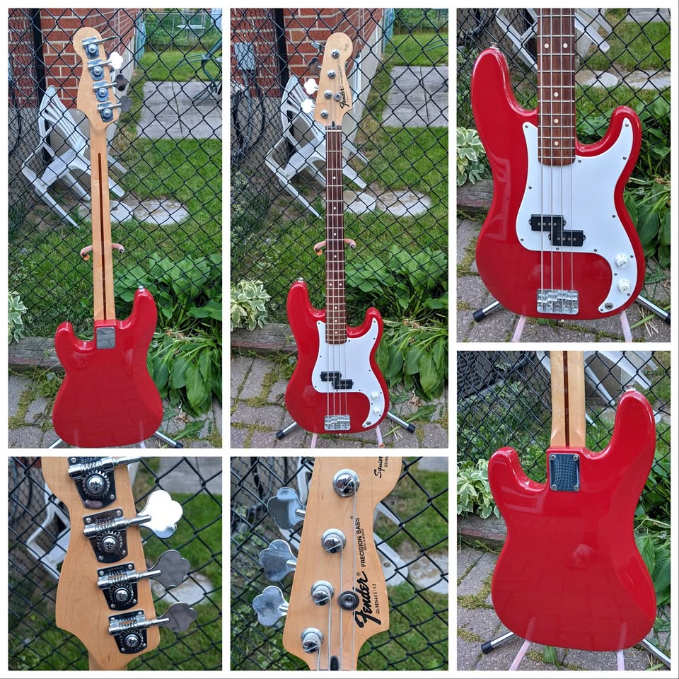 $800 Fender Precision Bass - Hot Rod Red - Made in Mexico