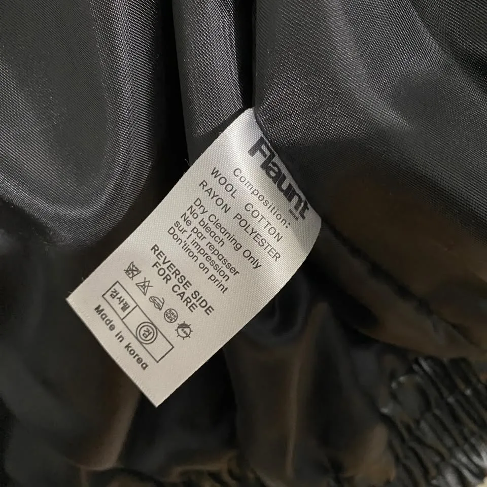 Vegan Leather Cropped Moto jacket by Flaunt Seoul image indicator(6)