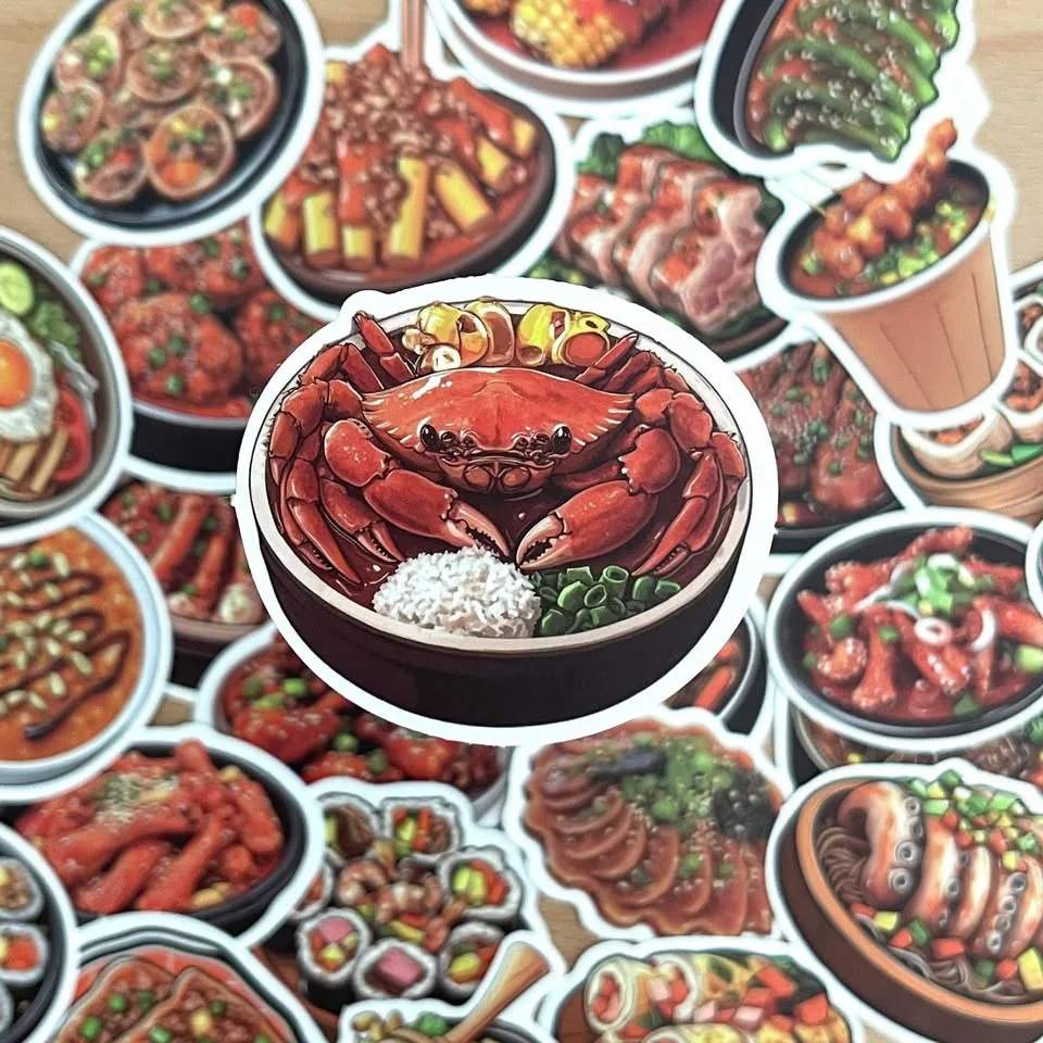 Pack of 27 Cute Korean Food Small Stickers #2 image indicator(2)