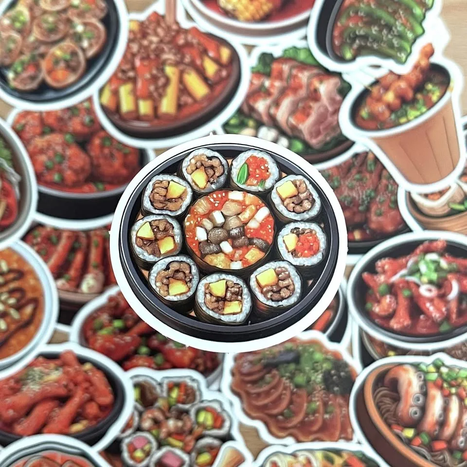 Pack of 27 Cute Korean Food Small Stickers #2 image indicator(3)