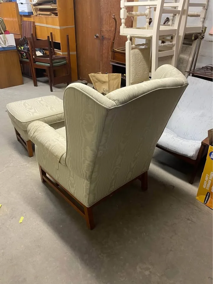 Vintage IKEA wingback chair + ottoman image indicator(3)