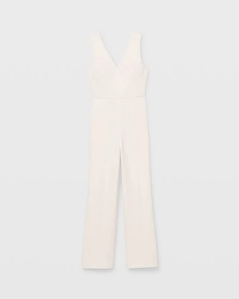 Club Monaco White Jumpsuit Size 10 image indicator(3)
