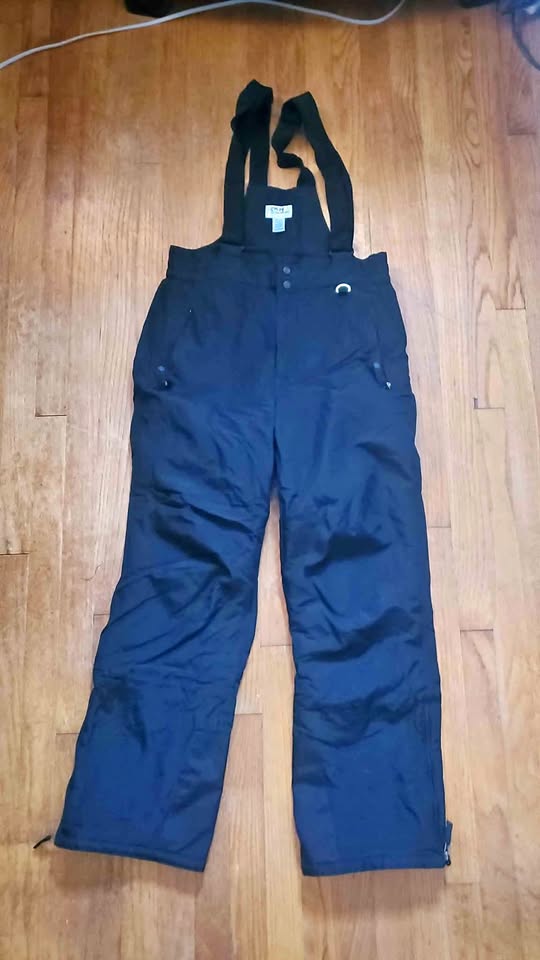 Adult Snowpants Size Medium - Black - Bib Snowpants