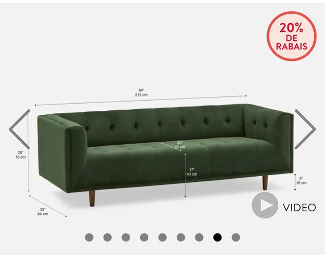 Structube Three Seater Sofa image indicator(3)