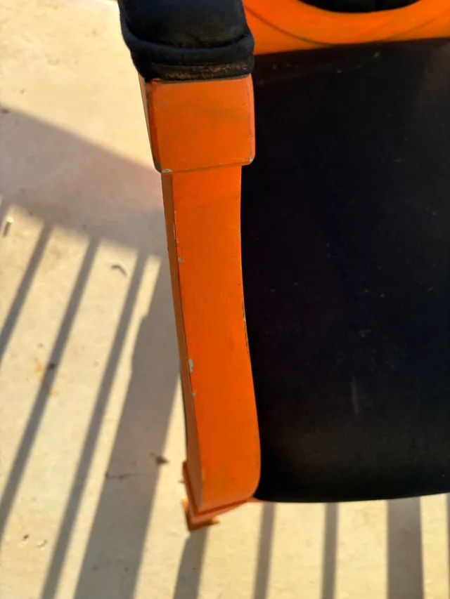 Black & Orange Upholstered Accent Chair image indicator(4)