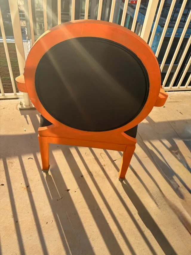 Black & Orange Upholstered Accent Chair image indicator(5)