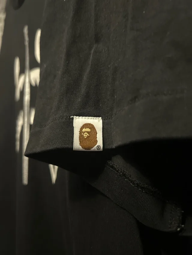 BAPE "Ape Zipped Shark Face Tee" (Medium, Black) image indicator(3)