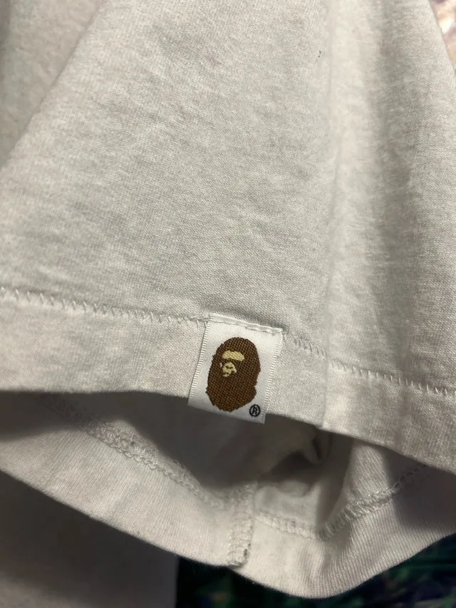 BAPE “A Bathing Ape” Camo Logo Tee (Medium, White) image indicator(3)
