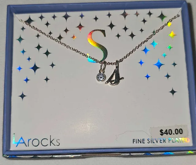 LA Rocks Initial J Necklace and S image indicator(3)