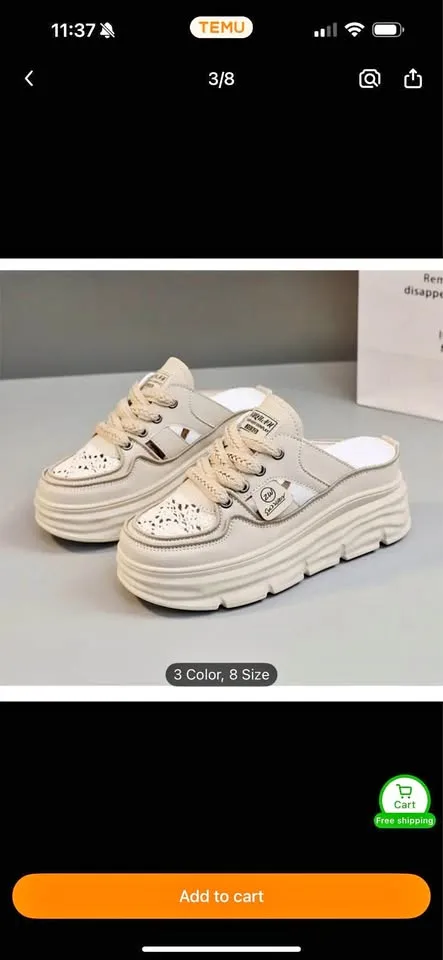 Stylish woman shoes sneakers