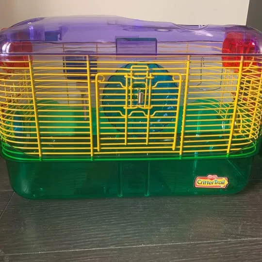 Hamster cage, small animal cage with accessories