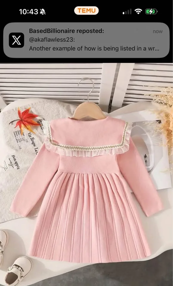 Pink Sweater dress size 4-5 years image indicator(2)