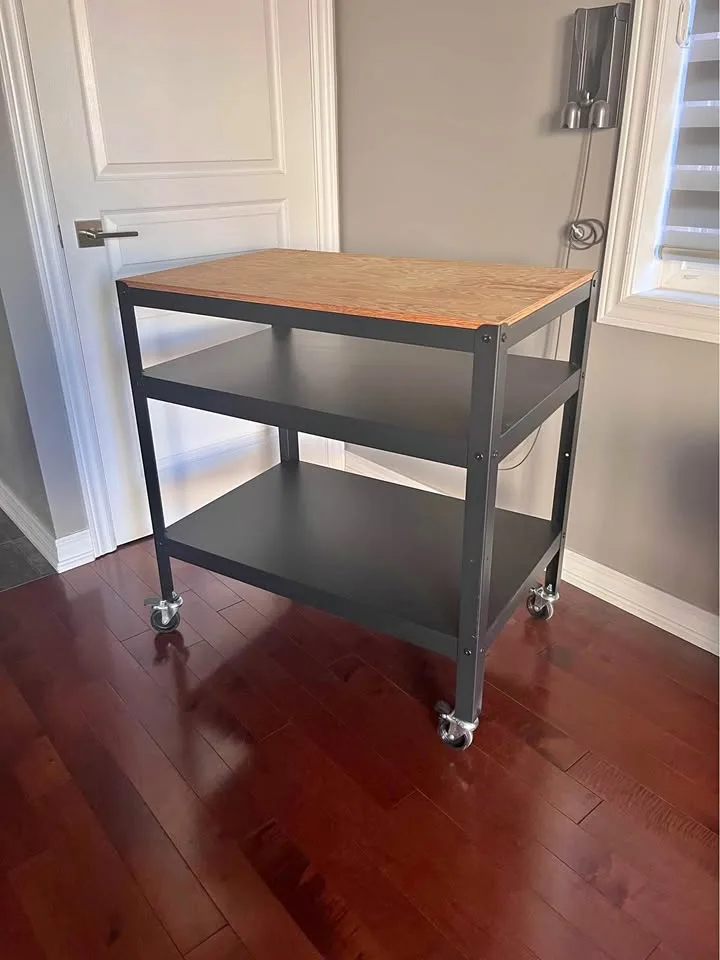 Utility Cart - IKEA Bror - Black and pine plywood