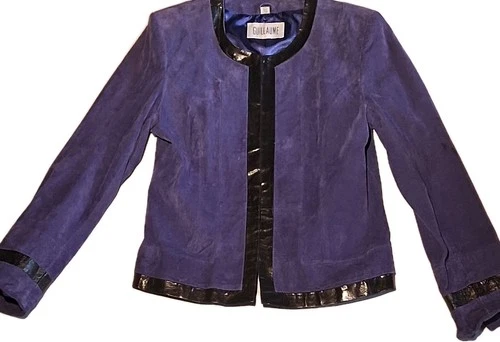 Vintage Guillaume Purple Suede Blazer
