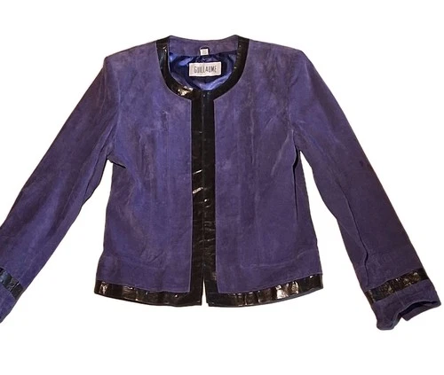 Vintage Guillaume Purple Suede Blazer - photo 2