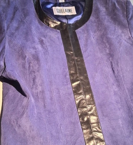 Vintage Guillaume Purple Suede Blazer - photo 5