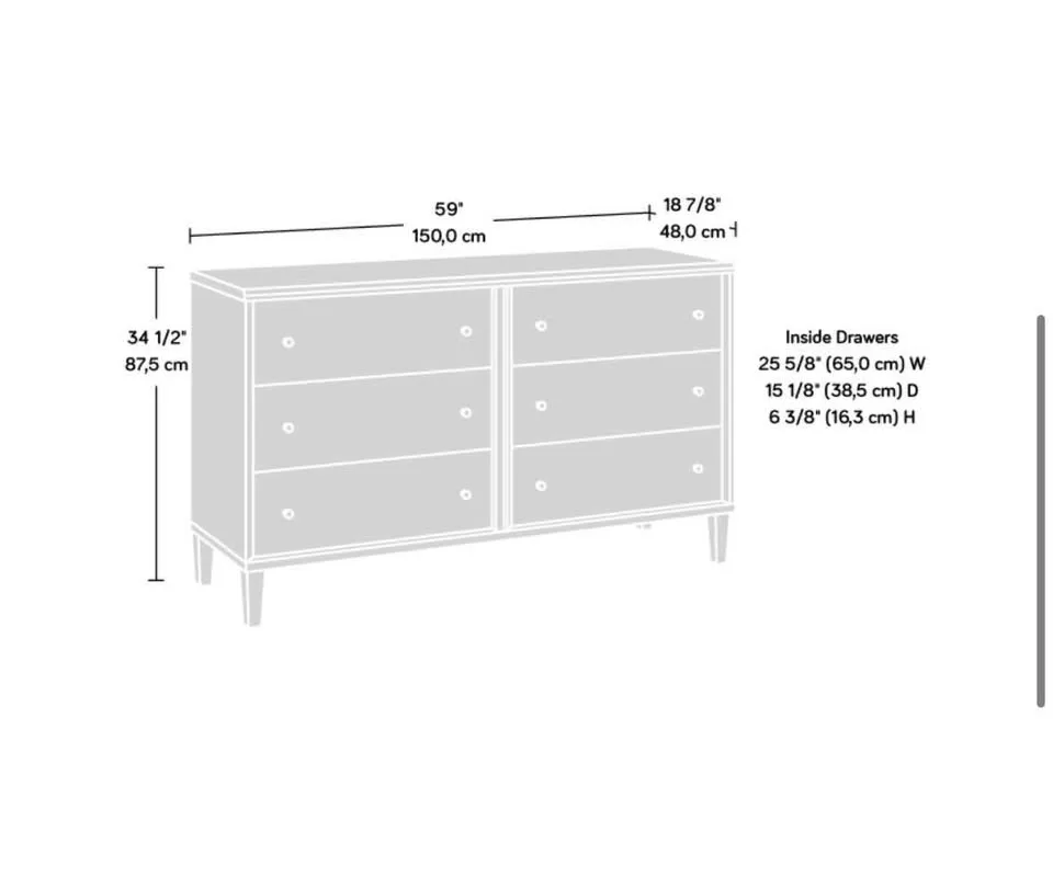 Sauder Willow Place 6 Drawer Dresser image indicator(9)