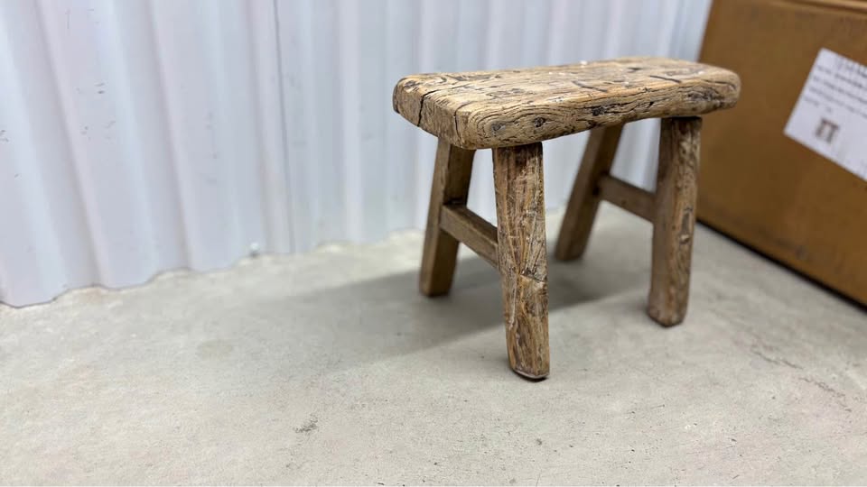TINY Solid Wood Accent Stool